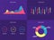 Flat dashboard, set of ui web infographic elements