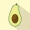 Flat Design Avocado Icon