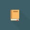 Flat Design of Brown Book. Education Object