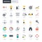 Flat design business and marketing icons for graphic and web designers