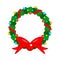 Flat Design Christmas Fully Decorated Garland