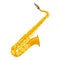 Flat design colored copper brass alto saxophone illustration