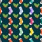 Flat design colorful socks selection of various foot warm cloth textile and cute red berries decoration wool winter