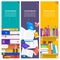 Flat design concept books. Education and learning with a books.