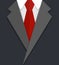 Flat design concept of businessman suit. Vector illustration