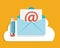 Flat Design Concept Email Write Icon Vector