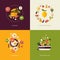 Flat design concept icons for food and restaurant