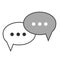 Flat design conversation bubbles icon vector illustration