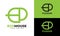 Flat design eco friendly mouse line logo template