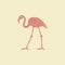 Flat design flamingo Icon.