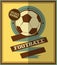 Flat design. Football retro poster