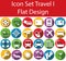 Flat Design Icon Set Travel