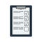 Flat design icon of Training plan tablet