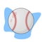 Flat Design Illustration Of Baseball Balls, Great For Sports or Baseball Themed Designs