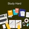 Flat design illustration concepts for study hard, working, research, analysis, management, career, brainstorming, finance, working