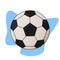 Flat Design Illustration Of A Soccer Ball, Great For Sports Or Football Themed Designs
