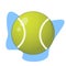 Flat Design Illustration Of Tennis Ball, Great For Sports or Tennis Themed Design