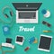 Flat Design Illustration: Travel