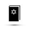 Flat design Jewish torah book icon, vector