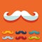 Flat design. mustache