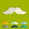 Flat design. mustache