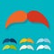 Flat design. mustache