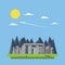 Flat design og stonehenge England