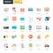 Flat design online shopping and e-commerce icons for graphic and web designers