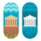 Flat design Parthenon