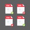 Flat design with PDF files download document,icon,symbol set, vector design element illustration