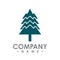 Flat design Pine Trees logo vector. Each element is separate for
