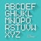 Flat design pixel alphabet