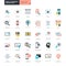 Flat design SEO and internet marketing icons for graphic and web designers