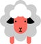 Flat design sheep icon
