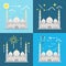 Flat design of Sheikh Zayed grand mosque Abu Dhabi