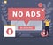 Flat design style Adblock software vector illustration