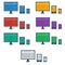 Flat Design style Responsive device icons