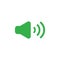 Flat design style vector concept of speaker sound on icon on white