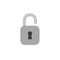 Flat design style vector of open padlock