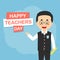 Flat Design Teacher`s Day Background