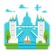 Flat design Tower Bridge London