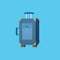 Flat design traveling suitcase icon illustration