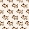 Flat design vector Dalmatian seamless pattern for wallpaper or background