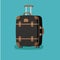 Flat design vector luxury traveling suitcase icon illustration