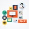 Flat design vector stylish illustration concept with icons