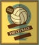 Flat design. Volleyball poster.