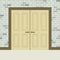 Flat Design Wooden Double Doors