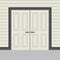 Flat Design Wooden Double Doors