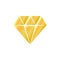 Flat Diamond gold icon