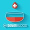 Flat donor blood background. vector illustration
